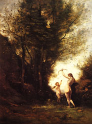 A Nymph Playing with Cupid(Salon of 1857)